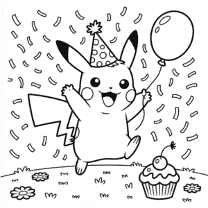 Všechno nejlepší, Pikachu Omalovánka