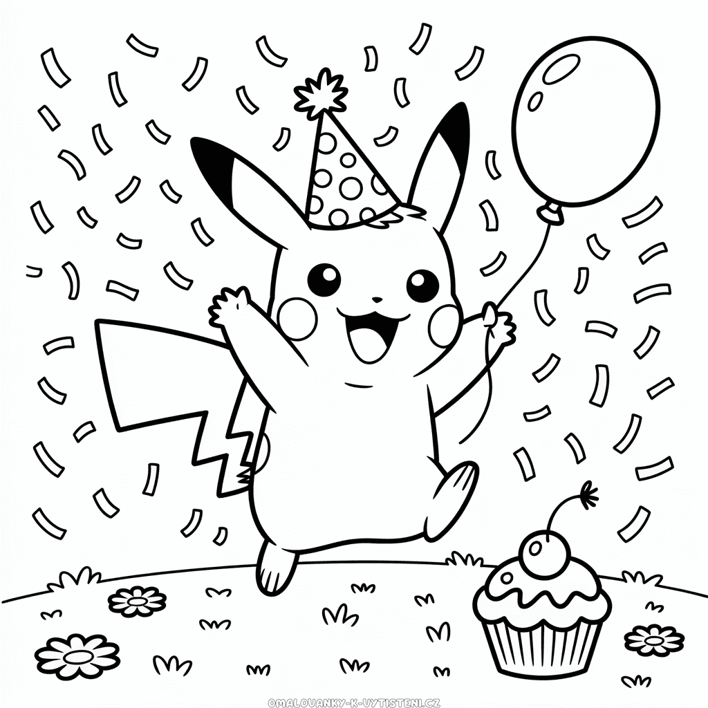 Všechno nejlepší, Pikachu Omalovánka