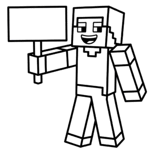 Bezplatný Minecraft Omalovánka