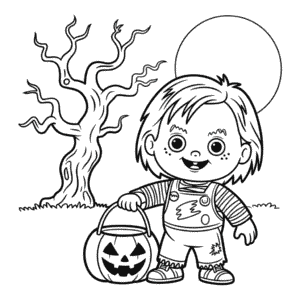 Chucky Halloween Omalovánka