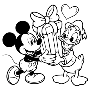 Donald a Mickey Omalovánka