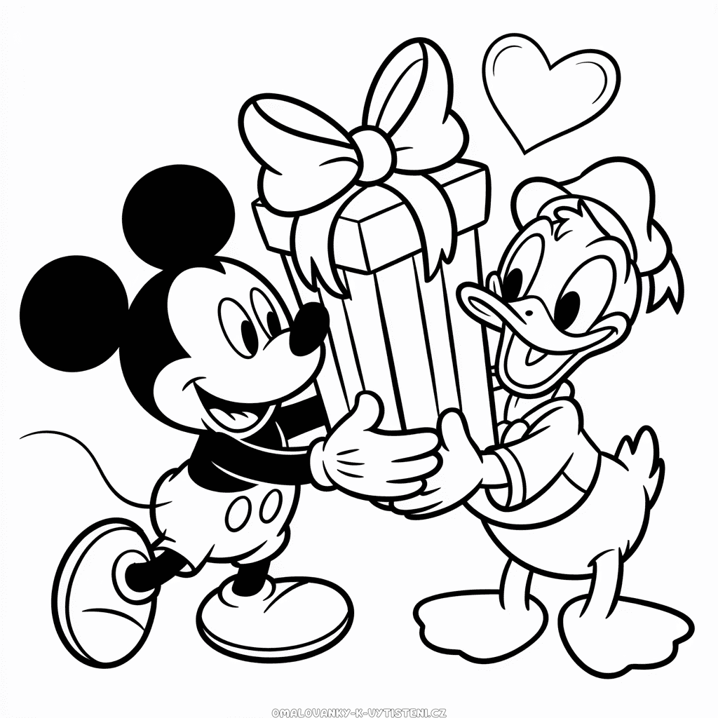 Donald a Mickey Omalovánka