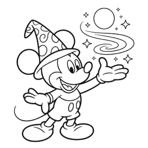 Fantasia Myšák Mickey Omalovánka