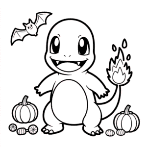 Halloween Charmander Omalovánka