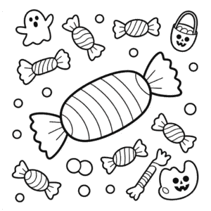 Halloweenské Cukroví Omalovánka