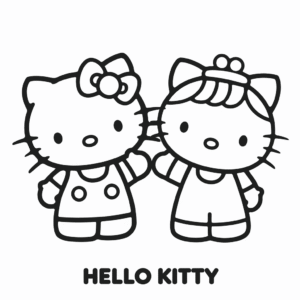 Hello Kitty a maminka Omalovánka