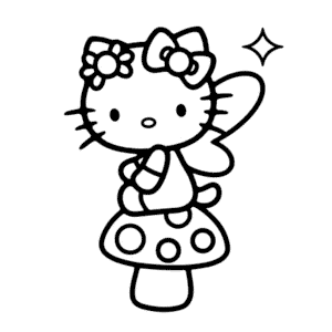 Hello Kitty víla Omalovánka