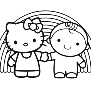 Hello Kitty zamilovaná Omalovánka