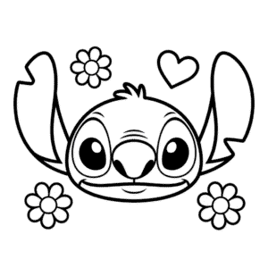 Hlava Stitcha Omalovánka