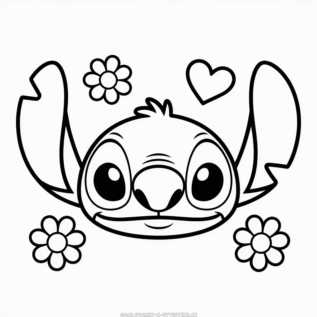 Hlava Stitcha Omalovánka