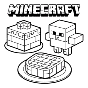 Jídlo Minecraft Omalovánka