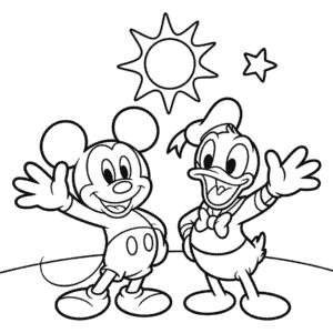 Káčer Donald a Myšák Mickey Omalovánka