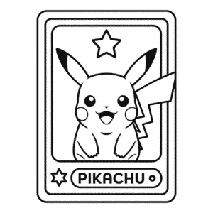 Karta Pikachu Omalovánka