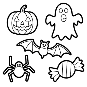 Koláž Halloween Omalovánka