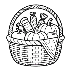 Košík na Halloween Omalovánka