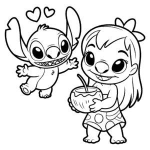 Lilo a Stitch Omalovánka