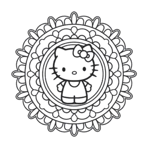Mandala Hello Kitty Omalovánka