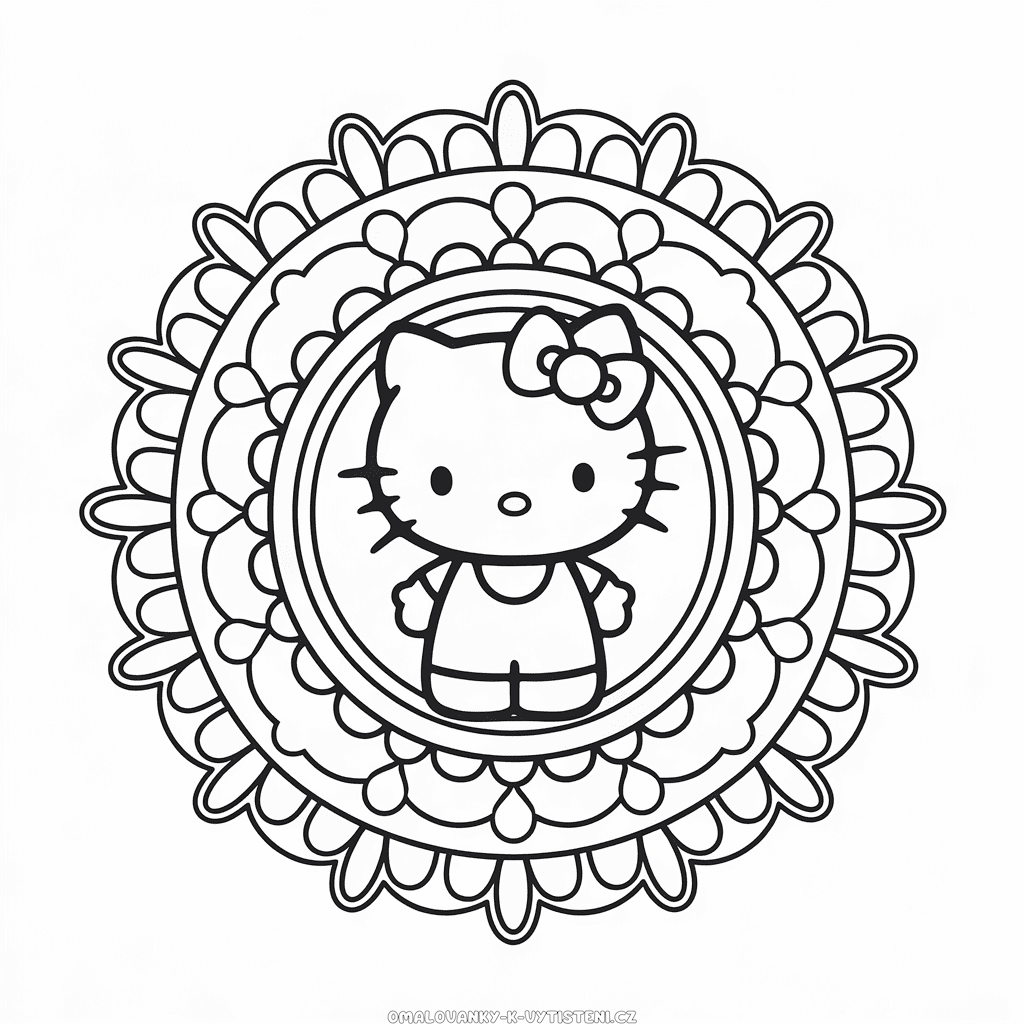Mandala Hello Kitty Omalovánka