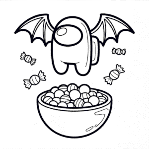 Mezi námi Halloween Omalovánka