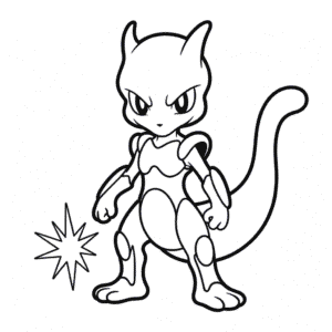 Obrněný MewTwo Omalovánka