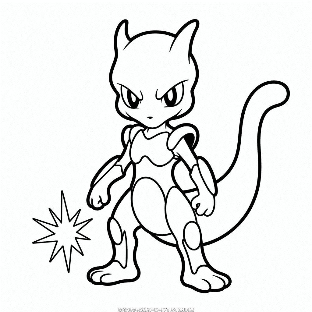 Obrněný MewTwo Omalovánka