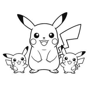Pikachu a přátelé Omalovánka