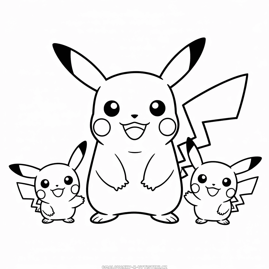 Pikachu a přátelé Omalovánka