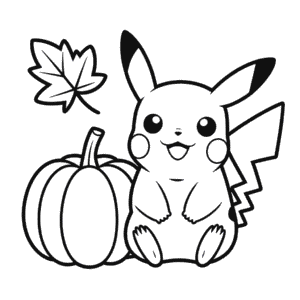Pikachu díkůvzdání Omalovánka