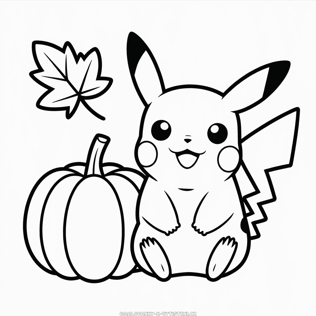 Pikachu díkůvzdání Omalovánka