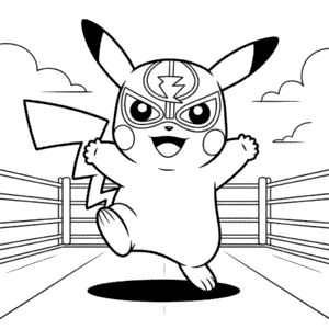 Pikachu Wrestling Omalovánka