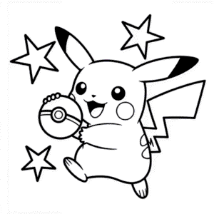 Pokémon Pikachu Omalovánka