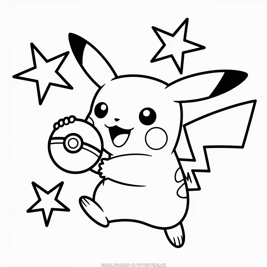 Pokémon Pikachu Omalovánka