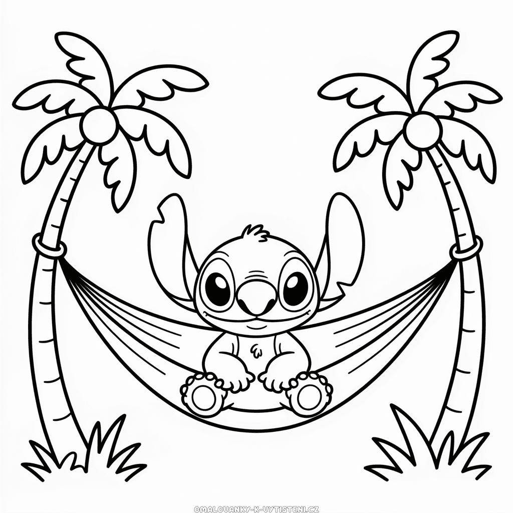 Postava Stitch Omalovánka