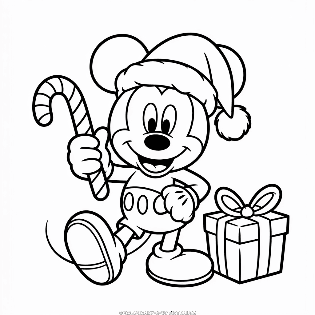 Roztomilé vánoce Myšáka Mickeyho Omalovánka