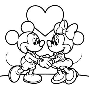 Roztomilý Mickey a Minnie Omalovánka