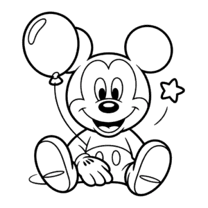 Roztomilý Myšák Mickey Omalovánka