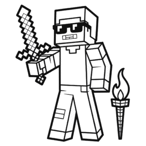 Skvělý Minecraft Omalovánka
