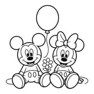 Snadný Mickey a Minnie Omalovánka