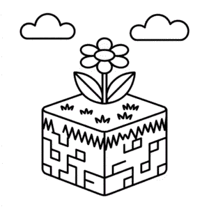 Snadný Minecraft Omalovánka