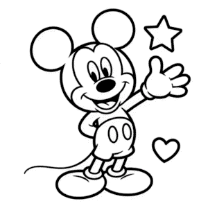 Snadný Myšák Mickey Omalovánka