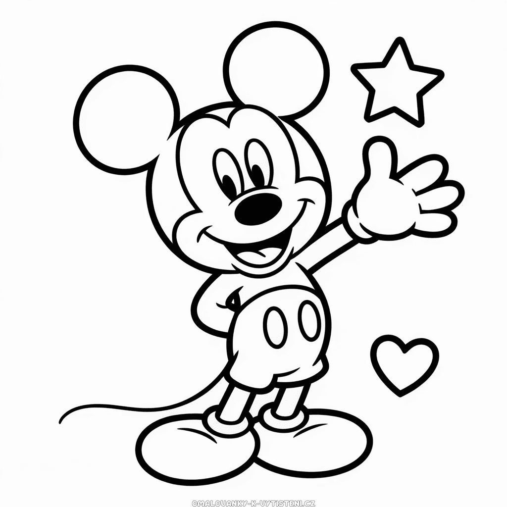 Snadný Myšák Mickey Omalovánka