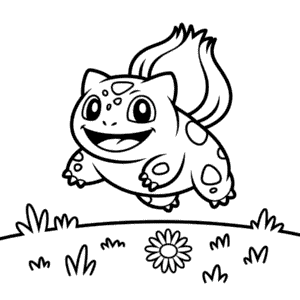 Šťastný Bulbasaur Omalovánka