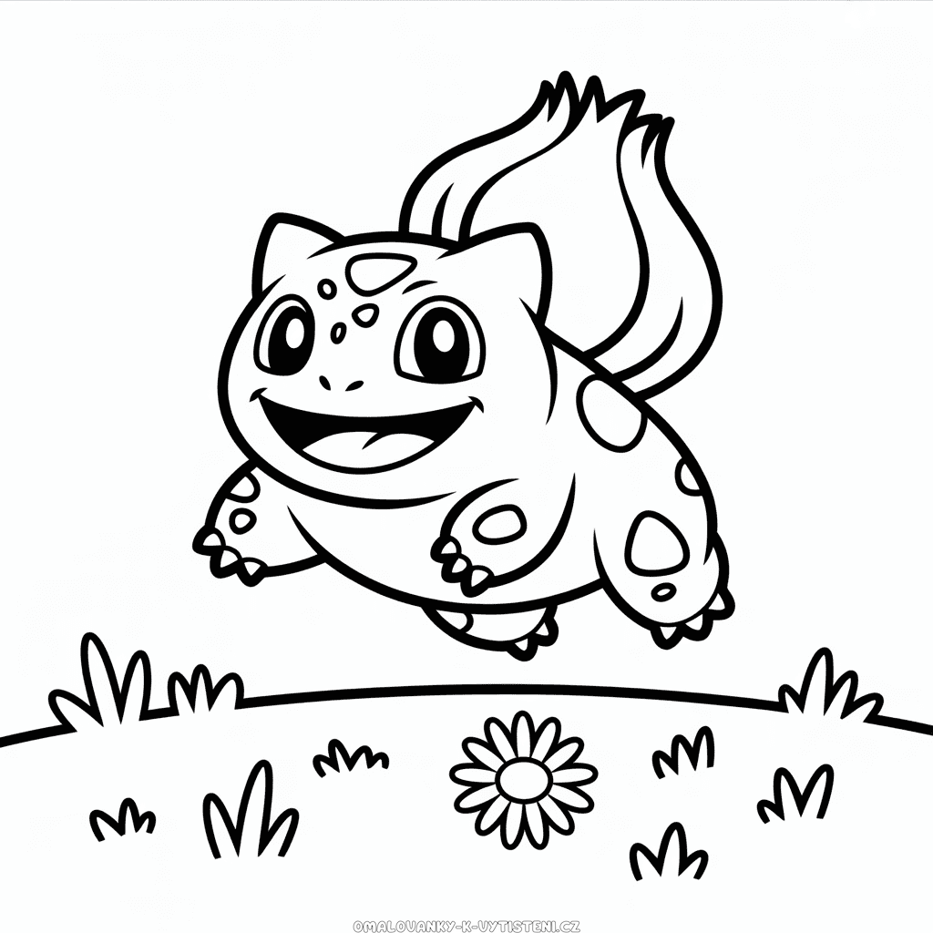 Šťastný Bulbasaur Omalovánka