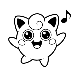 Šťastný Jigglypuff Omalovánka