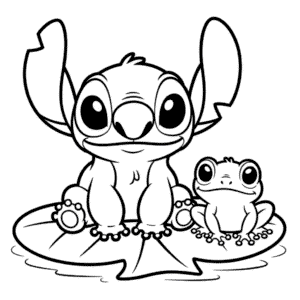 Stitch s Žábou Omalovánka