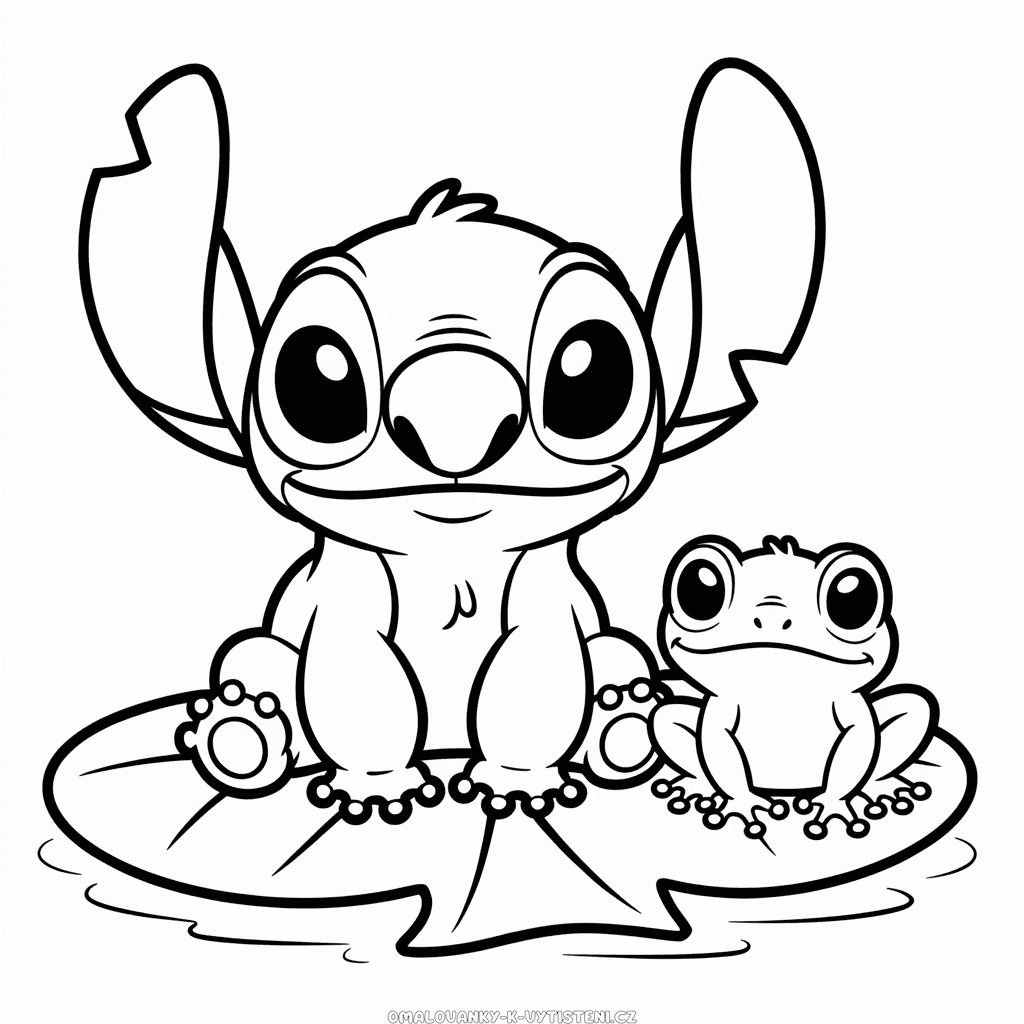 Stitch s Žábou Omalovánka
