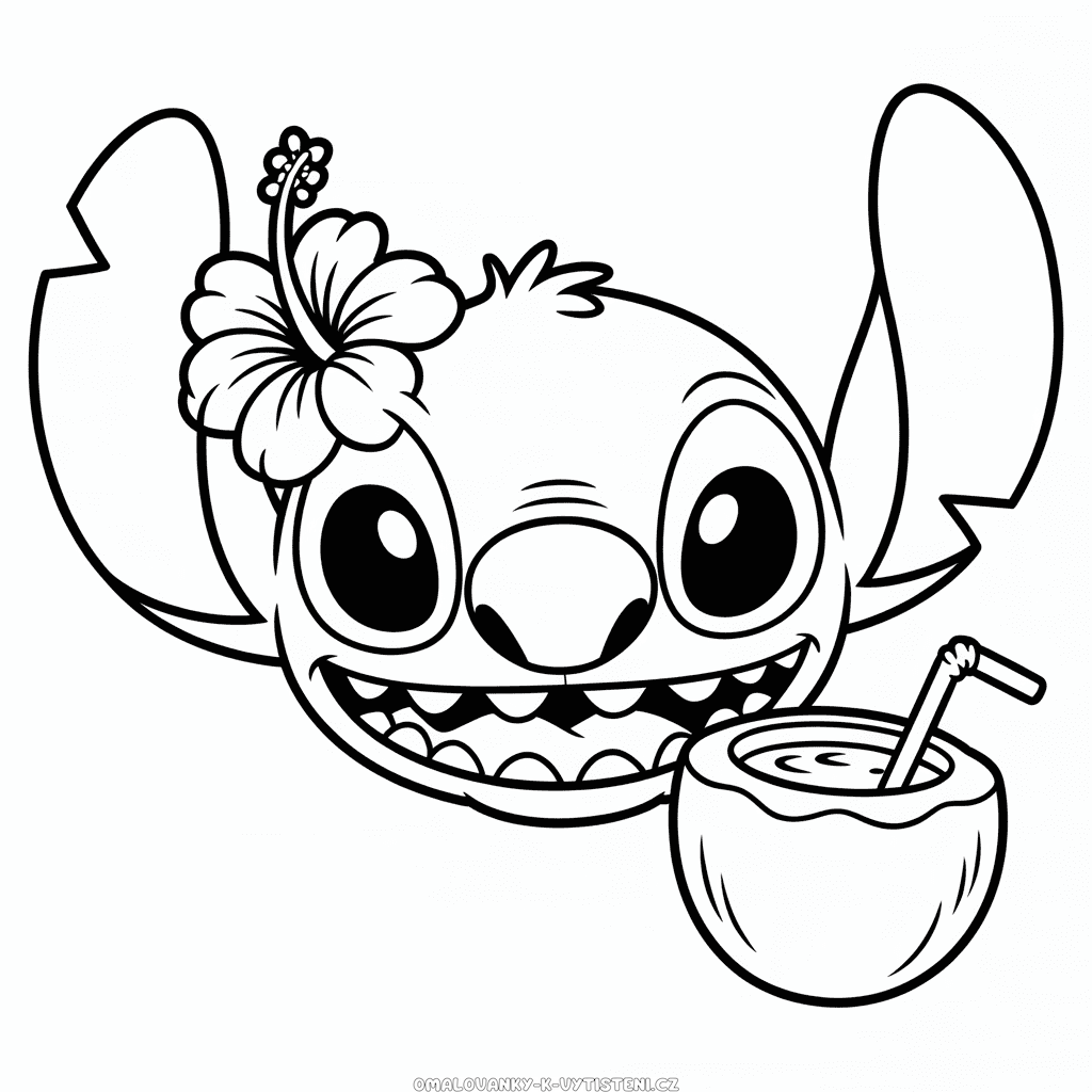Tvář Stitche Omalovánka